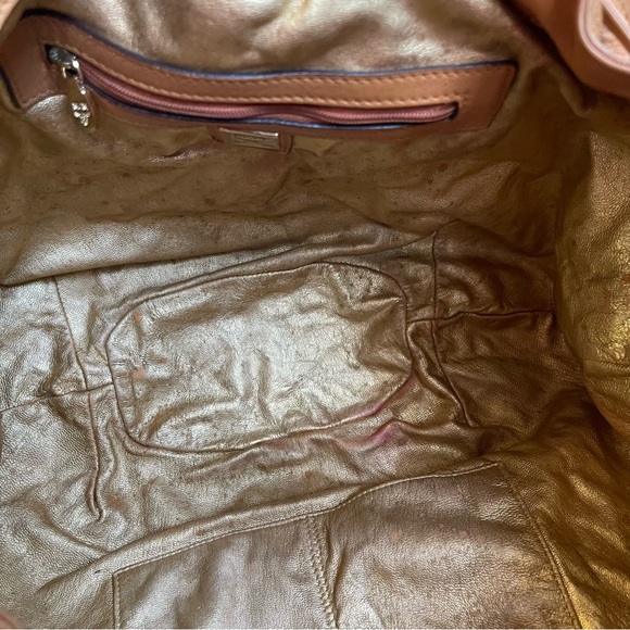 Leather MCM studded bucket bag with sling - Picture 7 of 17